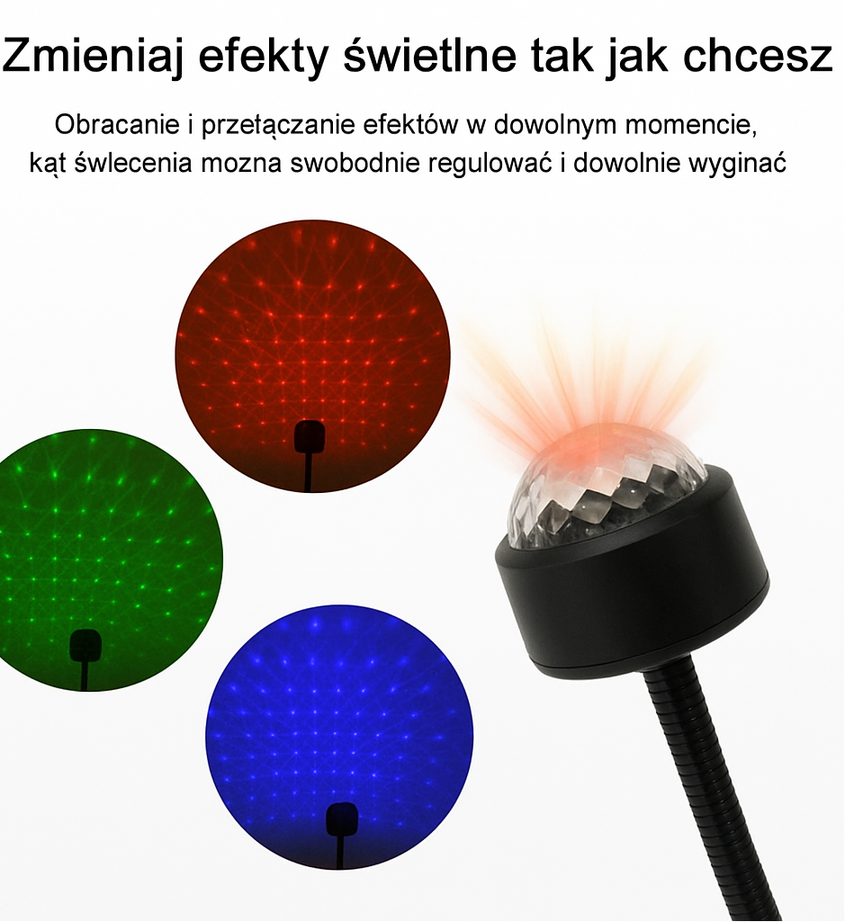 Dekoracyjna Lampka USB do Samochodu i Pokoju