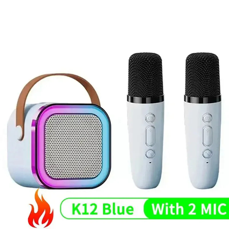 Karaoke przenośne – Głośnik Bluetooth z Mikrofonami + LED