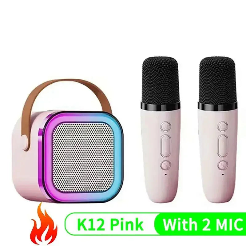 Karaoke przenośne – Głośnik Bluetooth z Mikrofonami + LED