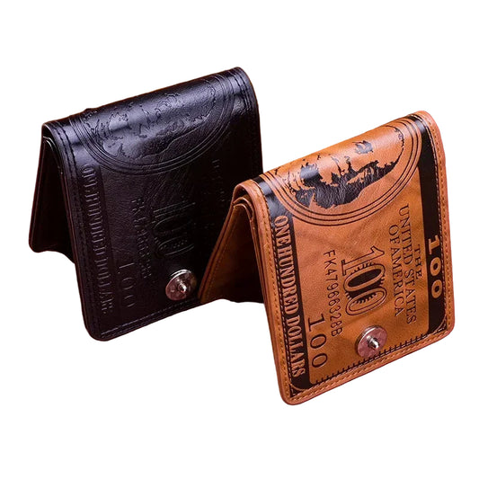 Portfel Męski „100 Dolarów” z Zapięciem i Zamkiem