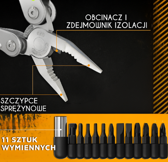 Multitool 24w1 – Profesjonalne narzędzie wielofunkcyjne, idealny prezent dla mężczyzny, taty lub męża