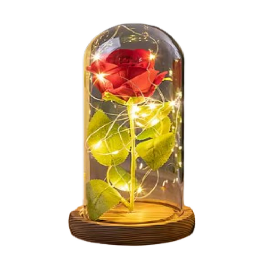 Wieczna Róża LED w Szklanej Kopule – Romantyczny Prezent na Każdą Okazję